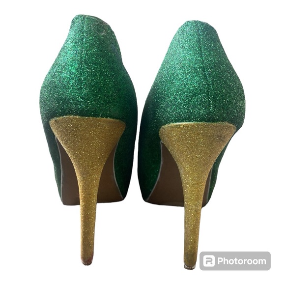Green Bay Packers Steve Madden Heels 7.5 - Picture 3 of 8